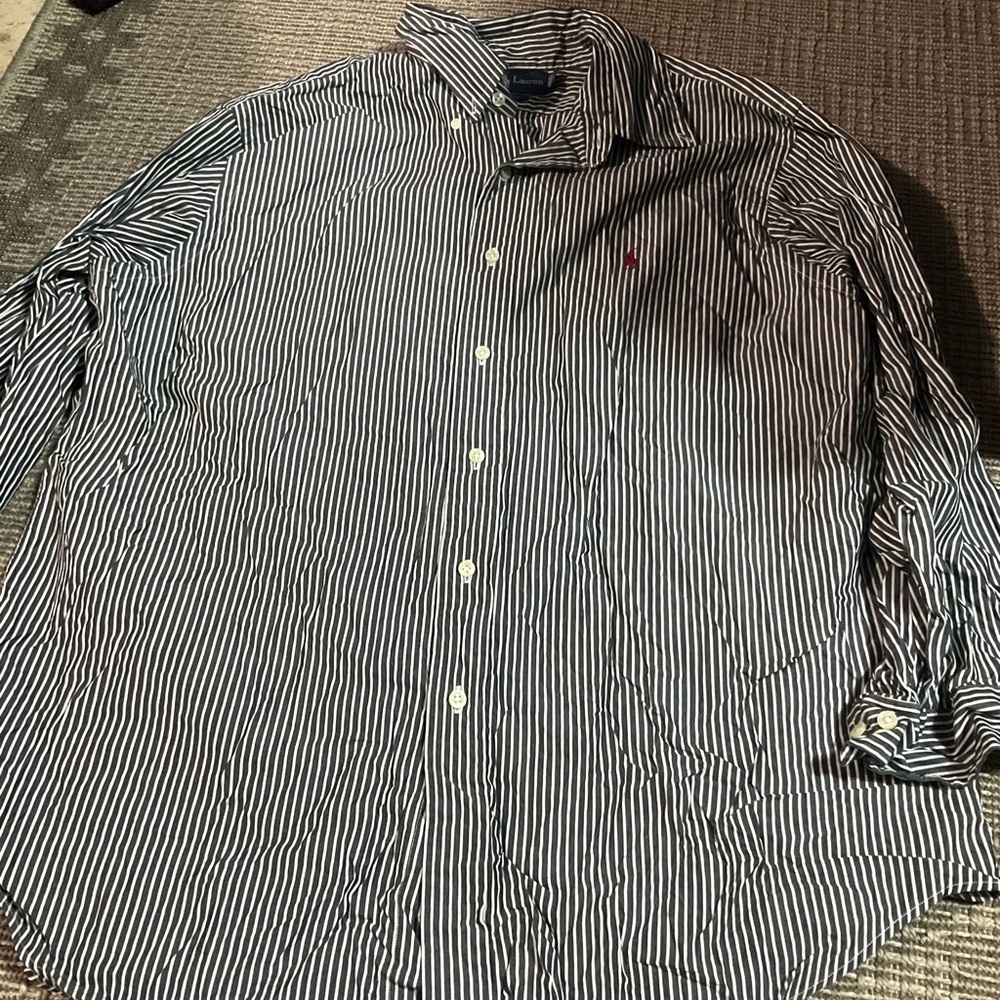 Ralph Lauren Black and White Casual Button Down Shirt